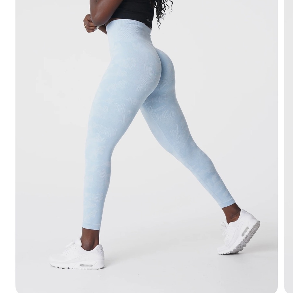 Nvgtn Icy Blue Camo Seamless Leggings